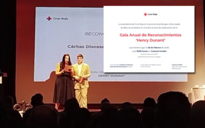 Cáritas Aranda recibe el reconocimiento ‘Henry Dunant’ de Cruz Roja